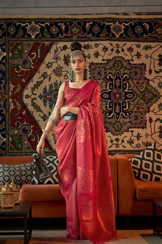 RED KANJEEVARAM HANDLOOM SILK SAREE