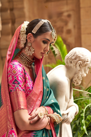 Multi Colour Banarasi Patola Silk Saree