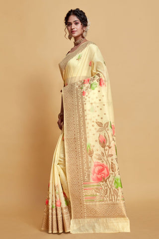 White Soft Cotton Saree_Kumari Sarees
