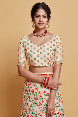 White Soft Silk Saree_Kumari Srarees