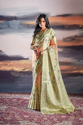 Light Green Pure Satin Saree_Kumari Sarees