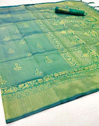 GREEN KANJEEVARAM HANDLOOM SILK SAREE