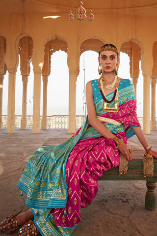 Multi Colour Banarasi Patola Silk Saree_Kumari Sarees