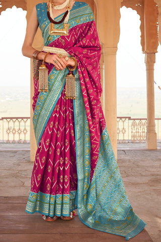Multi Colour Banarasi Patola Silk Saree_Kumari Sarees