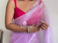 Pink Organza Silk Saree_Kumari Sarees