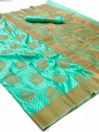 Green Kanjeevaram Handloom Silk Saree