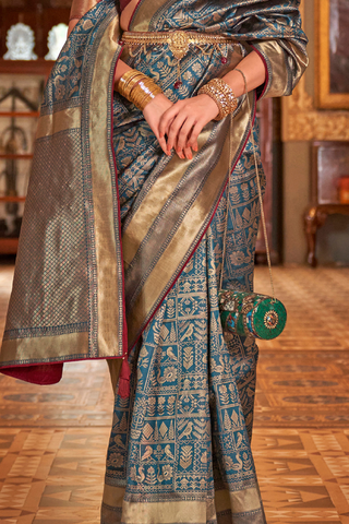 Green Banarasi Patola Silk Saree