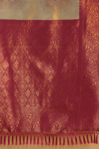 Beige Banarasi Silk Saree_Kumari Sarees