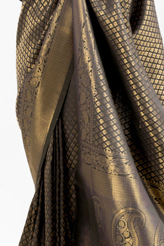 BLACK KANJEEVARAM HANDLOOM SILK SAREE 