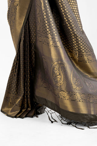 BLACK KANJEEVARAM HANDLOOM SILK SAREE 