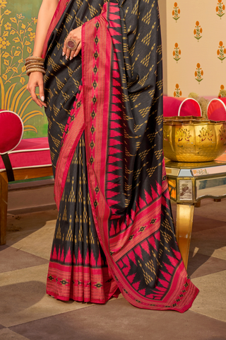 Black Patola Silk Saree