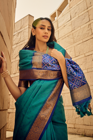 BlueBanarasiPatolaSilk_2_Kumari_Sarees