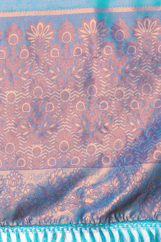 Blue Banarasi Silk Saree_Kumari Sarees