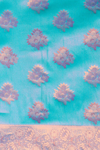 Blue Banarasi Silk Saree_Kumari Sarees