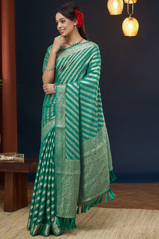 Blue Pure Georgette Saree_Kumari Sarees
