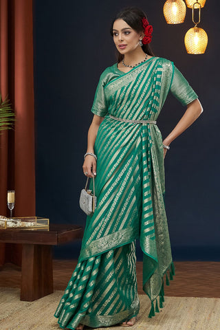 Blue Pure Georgette Saree_Kumari Sarees
