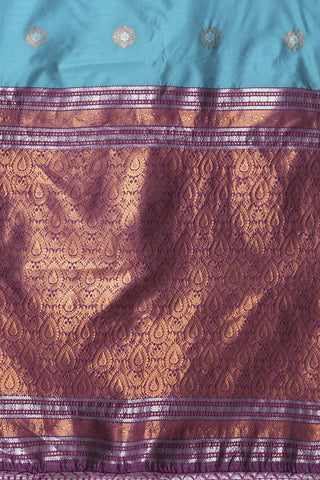 Blue Banarasi Silk Saree_Kumari Sarees