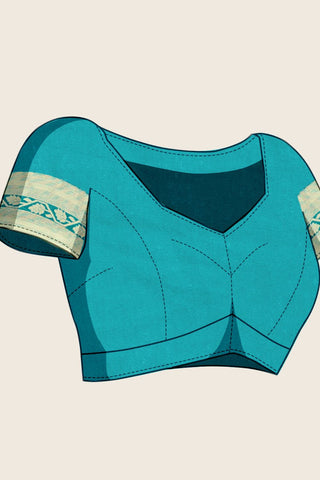 Blue Georgette Silk Saree_Kumari Sarees