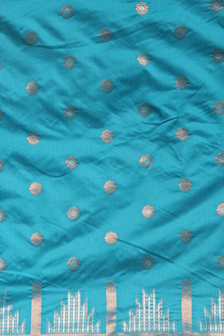 Blue Banarasi Silk Saree_Kumari Sarees
