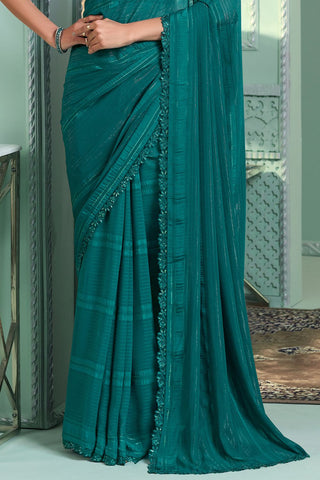 BLUE GEORGETTE SAREE