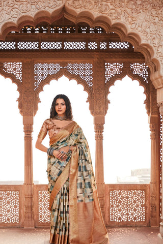 Brown Pure Handloom Silk Saree