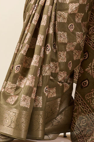 BROWN SOFT DOLA SILK SAREE