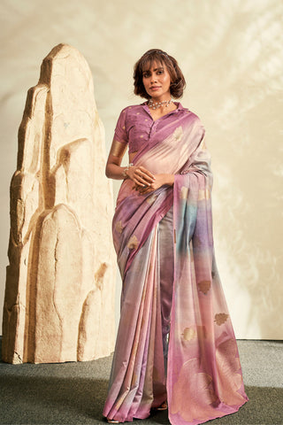 Brown Pure Handloom Khadi Silk Saree