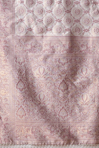 Cream Banarasi Silk Saree_Kumari Sarees