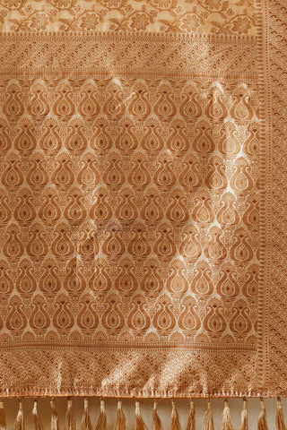 Cream Soft Linen Cotton Saree_Kumari Sarees