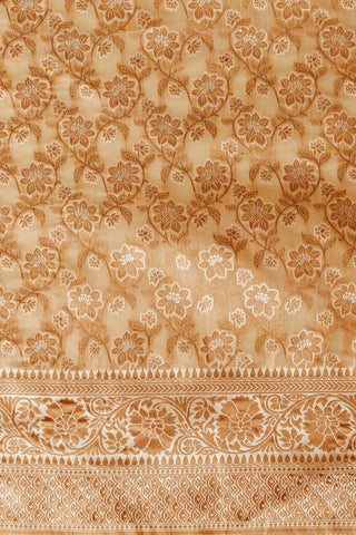 Cream Soft Linen Cotton Saree_Kumari Sarees