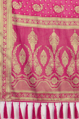 Dark Pink Georgette Silk Saree_Kumari Sarees