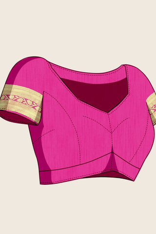 Dark Pink Georgette Silk Saree_Kumari Sarees