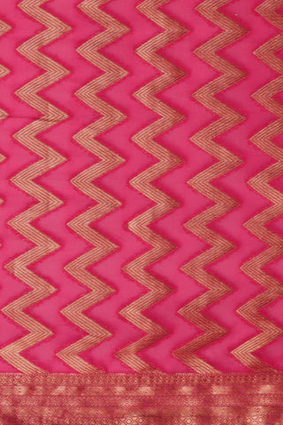 Dark Pink Georgette Silk Saree_Kumari Sarees