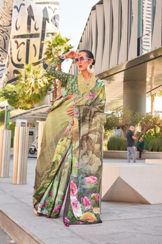 GREEN BANARASI PATOLA SILK SAREE