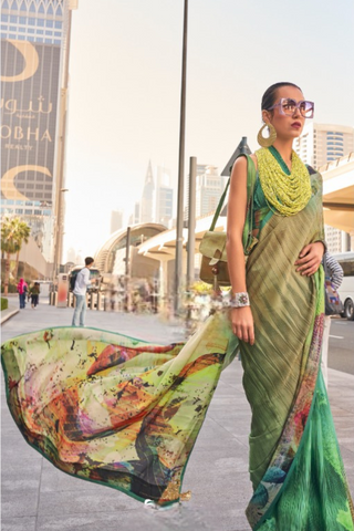 GREEN BANARASI PATOLA SILK SAREE