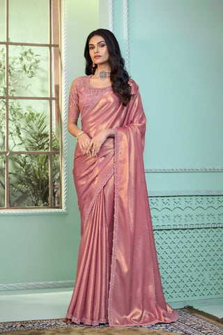 GOLDEN SHIMMER GEORGETTE SAREE