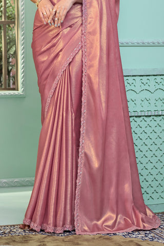 GOLDEN SHIMMER GEORGETTE SAREE