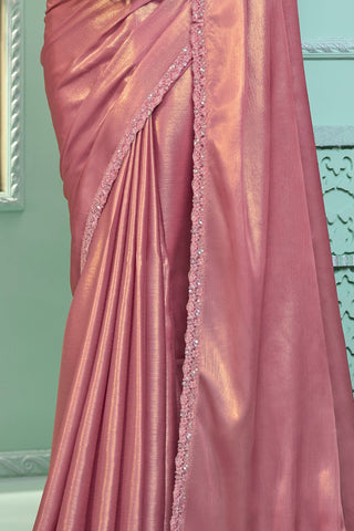 GOLDEN SHIMMER GEORGETTE SAREE