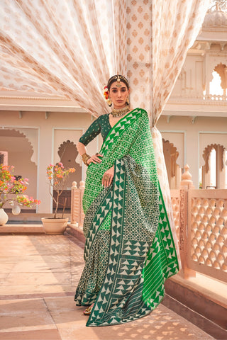 Green Patola Silk Saree