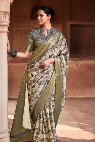 Green Pure Handloom Silk Saree