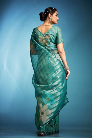 Green Tissue Silk Saree