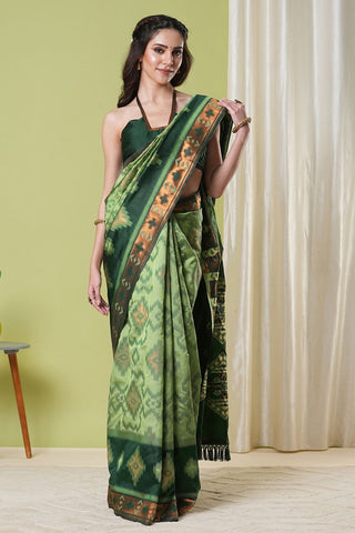 Green Banarasi Silk Saree