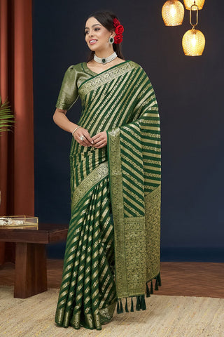 Green Pure Georgette Saree