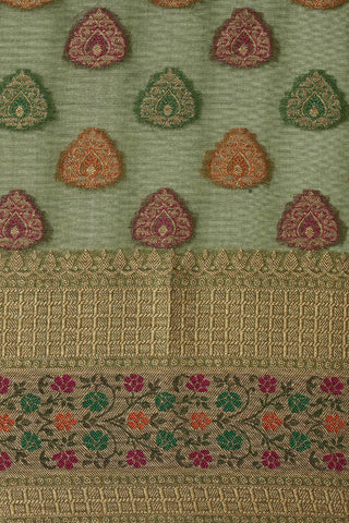 Green Kanjeevaram Organza Saree