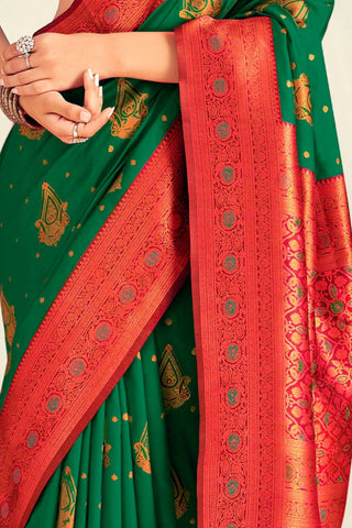 GREEN SOFT SILK SAREE