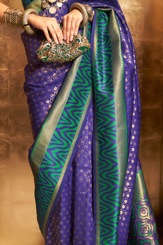 GREEN HANDLOOM WEAVING SILK SAREE