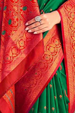 GREEN SOFT SILK SAREE