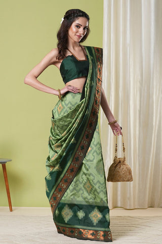 Green Banarasi Silk Saree