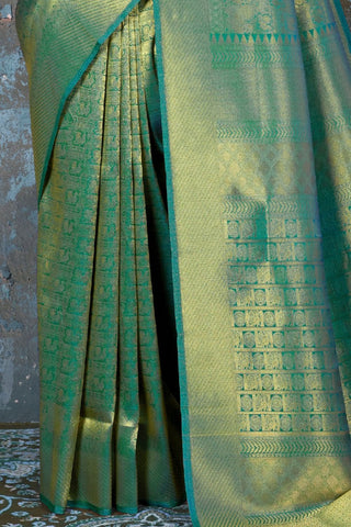 GREEN KANJEEVARAM HANDLOOM SILK SAREE 