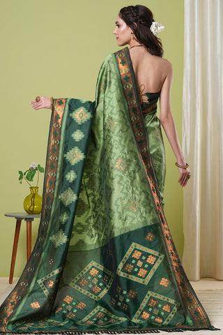 Green Banarasi Silk Saree
